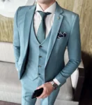 ( Jacket + Vest + Pants ) High -end Brand Official Business Solid Color Casual Suit Three -piece Suit Groom Wedding Gown Jacket