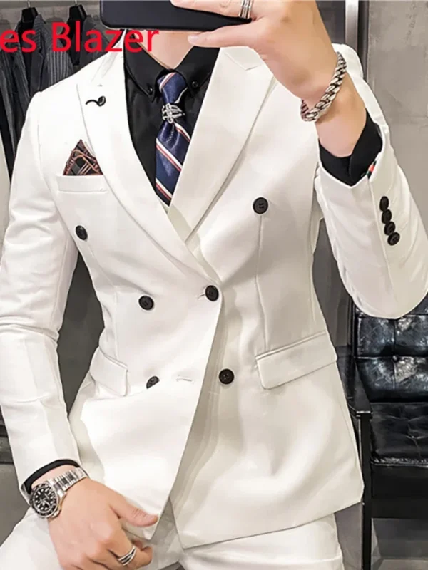 25 Colors 1 Pcs Blazer No Pants S-7XL New Wedding Dress Formal Business Slim Mens Suit Jacket Plaid Striped Solid Color - Image 5