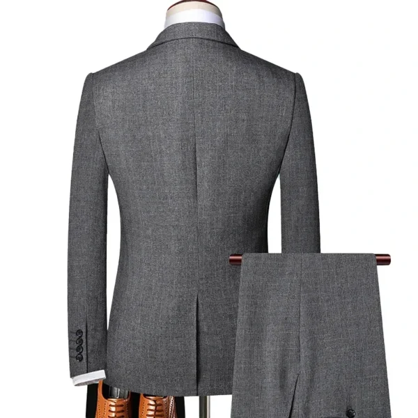 S-6XL Jacket Vest Pants Casual Plaid Retro Business Men's Suit 3Pcs or 2Pcs Set Groom Wedding Dress Blazer Waistcoat Trousers - Image 5