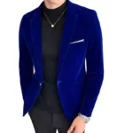 New Gold Velvet High-end Brand Formal Business Men's Slim Blazer Social Groom Wedding Show Stage Party Suit Jacket