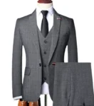 S-6XL Jacket Vest Pants Casual Plaid Retro Business Men's Suit 3Pcs or 2Pcs Set Groom Wedding Dress Blazer Waistcoat Trousers