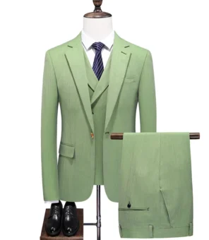 27 Colors ( Blazer + Vest + Pants ) Boutique Fashion Plaid Formal Office Business Mens Suit Three Pieces Groom's Wedding Dress