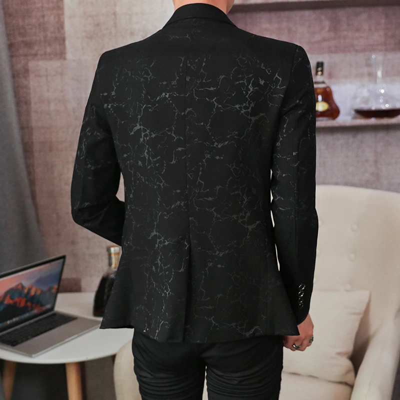 Boutique Luxury Shiny Men's Casual Spotted Blazer Gentleman Ball Banquet Party Tuxedo Groom Wedding Dress Stage Host Suit Jacket - Image 5