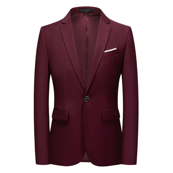 Mens Blazer Formal Business Slim Wholesale Boutique Fashion Solid Color Groom Wedding Dress Male Suit Jacket Coat Tuxedo - Image 4