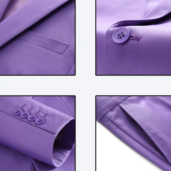 M-6XL Double Vent Mens Suit ( Blazer+Vest+Pants) Solid Color Formal Office Business Suit Three-piece Groom's Wedding Dress Party - Image 4