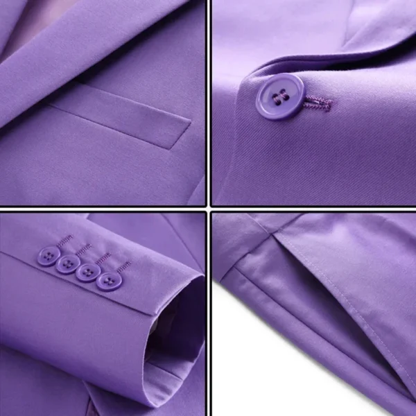 M-6XL Double Vent Mens Suit ( Blazer+Vest+Pants) Solid Color Formal Office Business Suit Three-piece Groom's Wedding Dress Party - Image 6