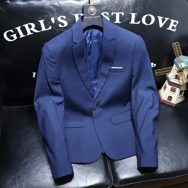 Fashion Men Blazers High Quality Slim Fit Solid Color Casual Business Mens Suit Jacket Formal Office Wedding Suit Tops - Image 4
