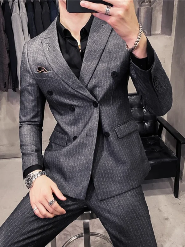 25 Colors 1 Pcs Blazer No Pants S-7XL New Wedding Dress Formal Business Slim Mens Suit Jacket Plaid Striped Solid Color - Image 3