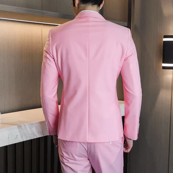 S-6XL Blazer Pants Men's Double-breasted Suit Jacket and Trousers Men's Casual Business Suits Groom's Wedding Dress Party Tuxedo - Image 4