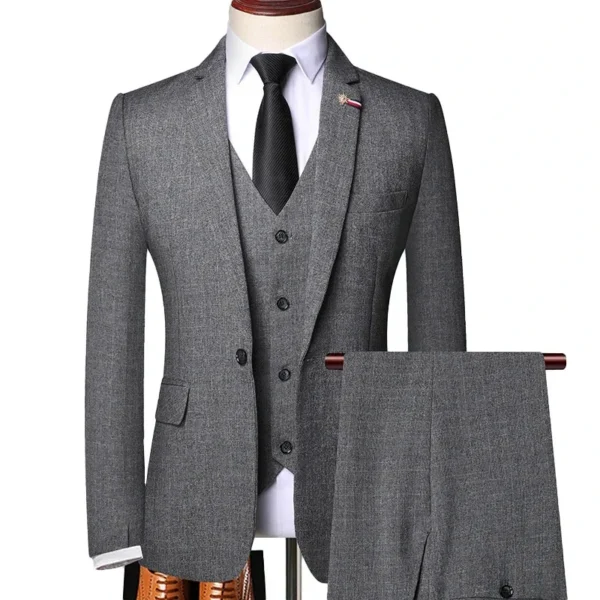S-6XL Jacket Vest Pants Casual Plaid Retro Business Men's Suit 3Pcs or 2Pcs Set Groom Wedding Dress Blazer Waistcoat Trousers - Image 4