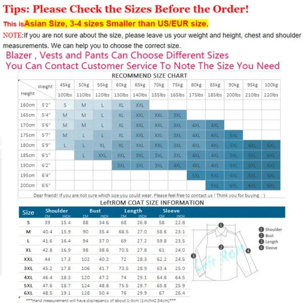 ( Blazer + Vest + Pants ) High-end Brand Fashion Plaid Men's Formal Business Suit 3Pcs Groom Wedding Dress Tuxedo Casual Suit - Image 2