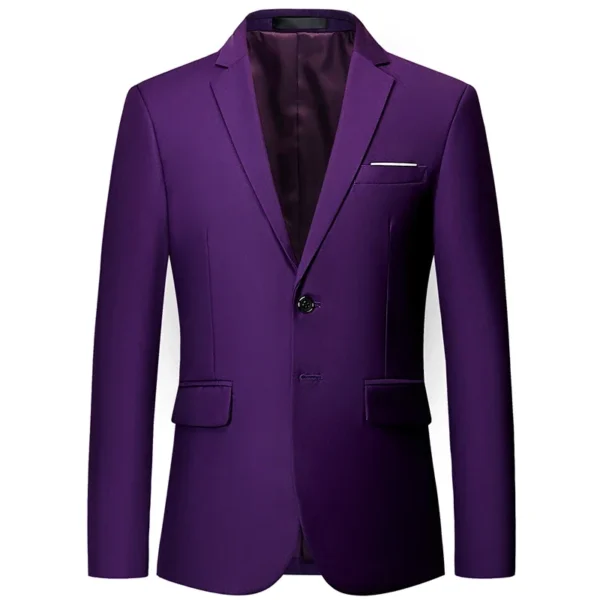 Mens Blazer Formal Business Slim Wholesale Boutique Fashion Solid Color Groom Wedding Dress Male Suit Jacket Coat Tuxedo - Image 3