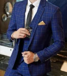 Blazer Vest Pants Groom Wedding Dress Stage Party Suit Three Piece Set and Two Piece Set Mens casual business classic plaid suit